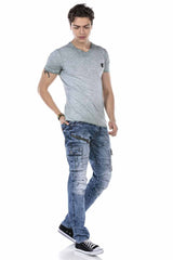 CT647 men's T-shirt in mottled design