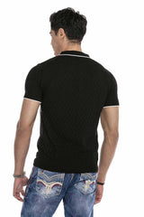 CT652 Men's polo shirt with subtle pattern