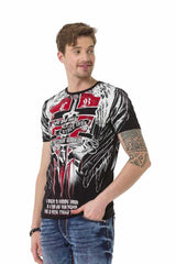 CT673 Men's T-shirt with large print