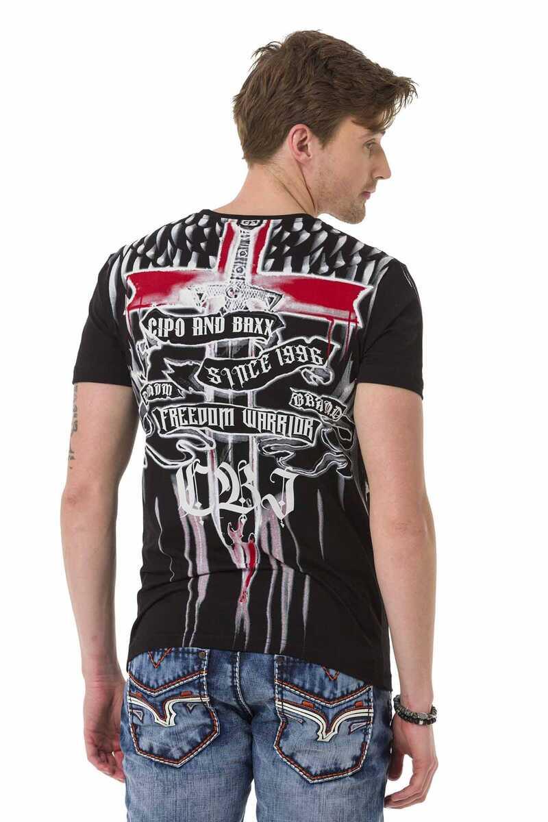 CT673 Men's T-shirt with large print