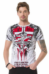 CT673 Men's T-shirt with large print