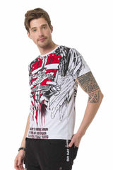 CT673 Men's T-shirt with large print