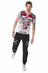 CT673 Men's T-shirt with large print