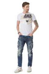 CT676 Men's T-shirt with large front print