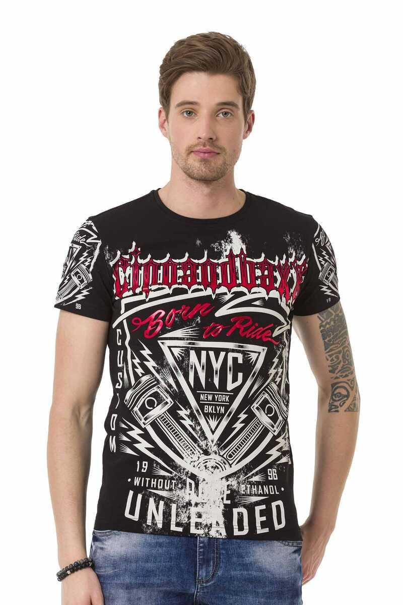 CT681 Men's T-shirt with large print