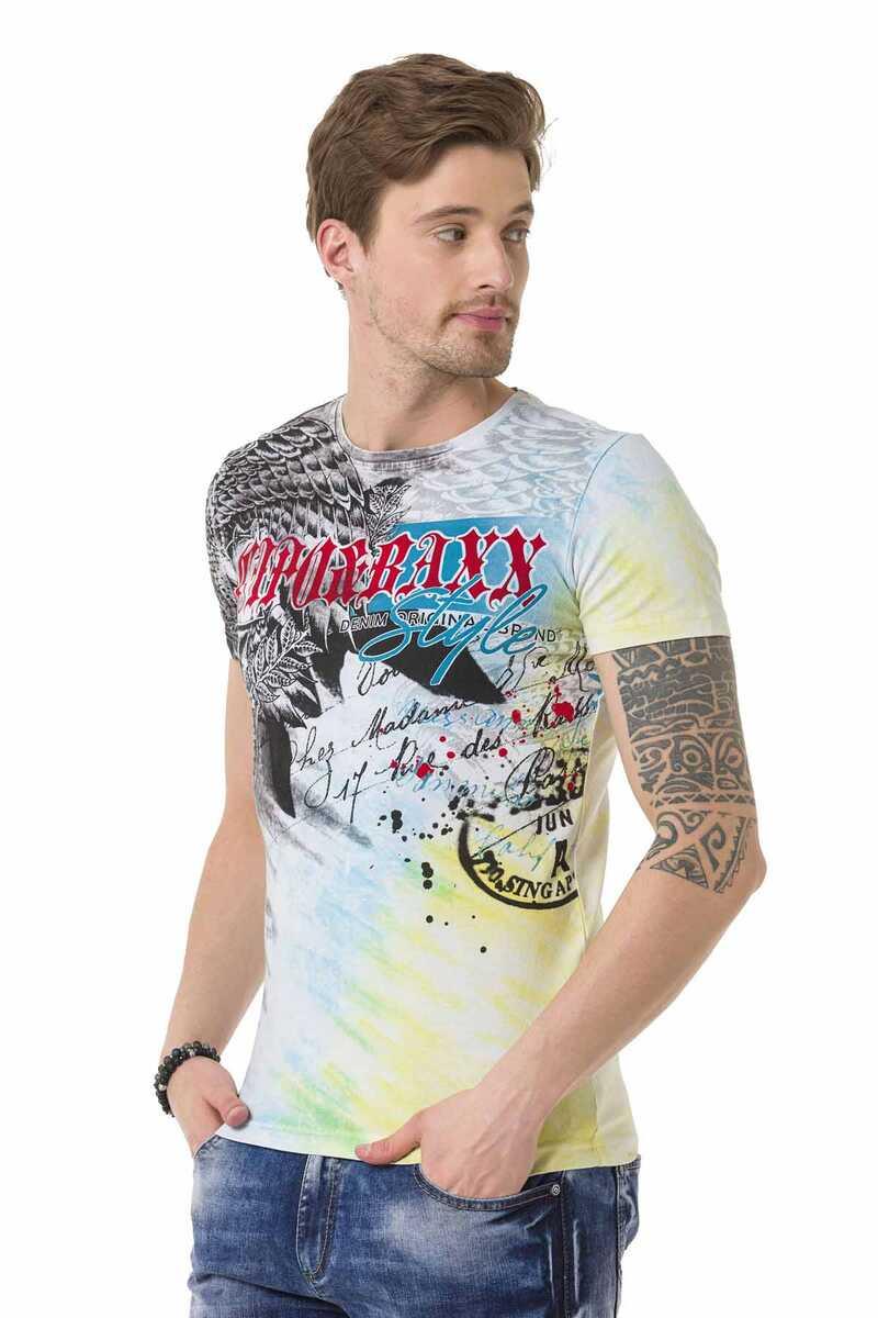 CT684 Men's T-Shirt with batik vintage short sleeve fashion