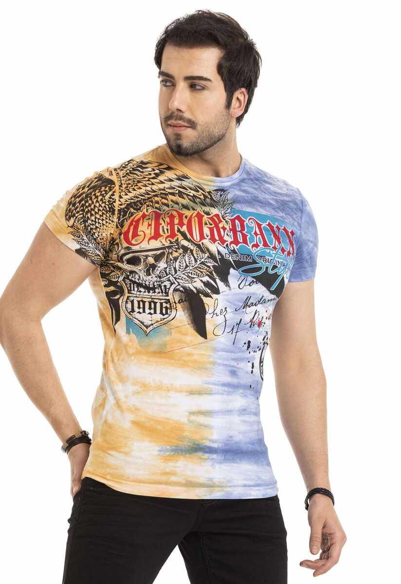 CT684 Men's T-Shirt with batik vintage short sleeve fashion