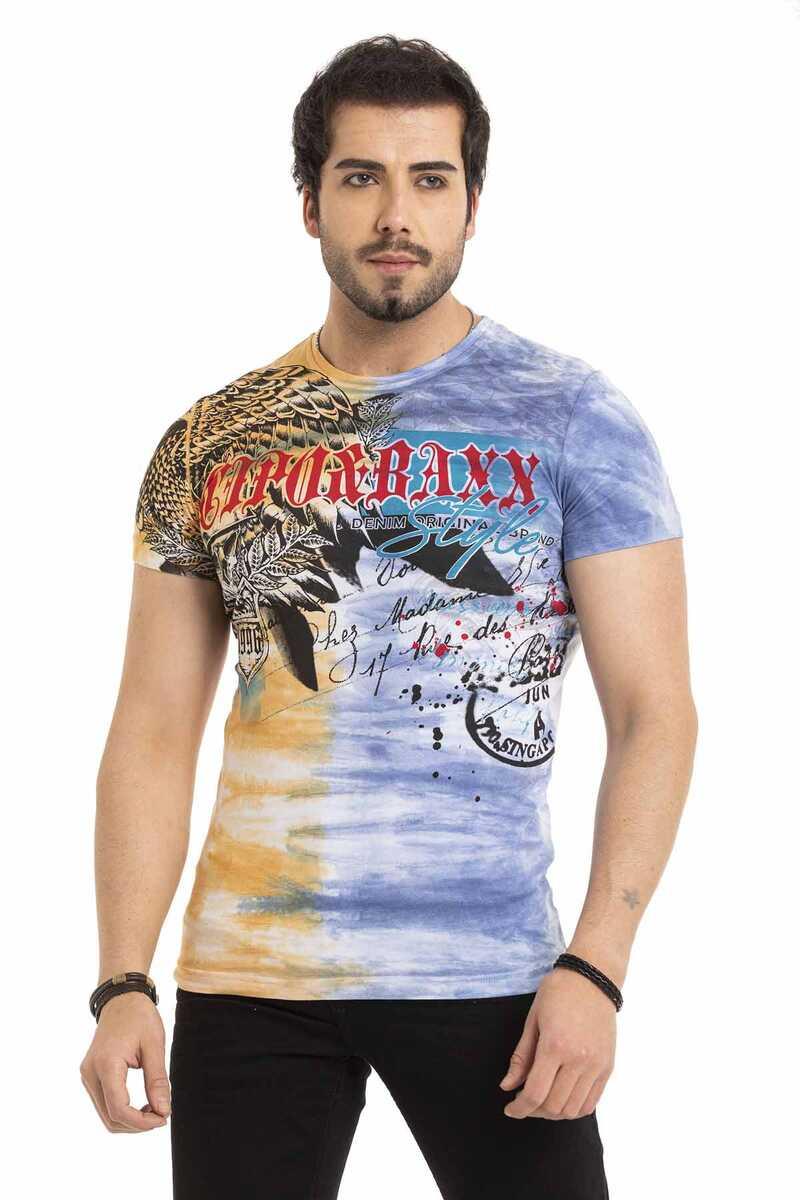 CT684 Men's T-Shirt with batik vintage short sleeve fashion