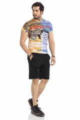 CT684 Men's T-Shirt with batik vintage short sleeve fashion