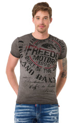 CT689 Men's T-shirt with large print