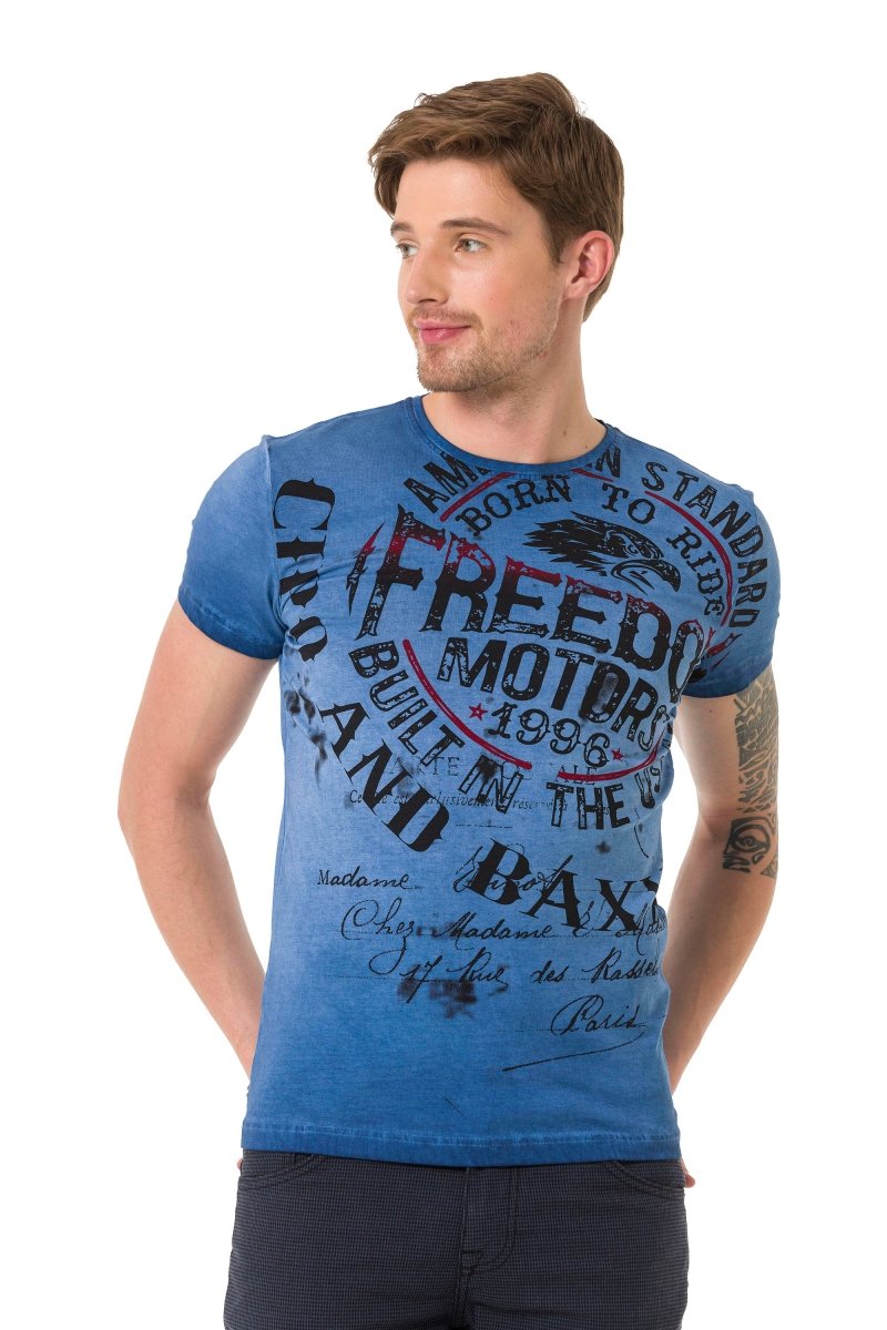 CT689 Men's T-shirt with large print