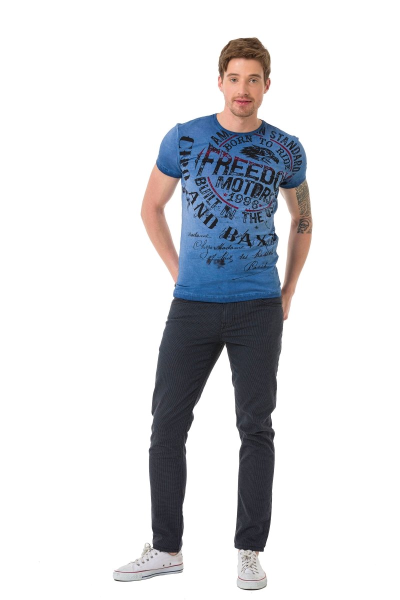 CT689 Men's T-shirt with large print