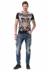 CT691 Men's T-shirt with cool crest prints