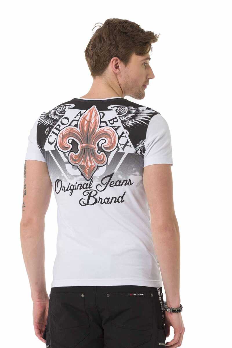CT691 Men's T-shirt with cool crest prints
