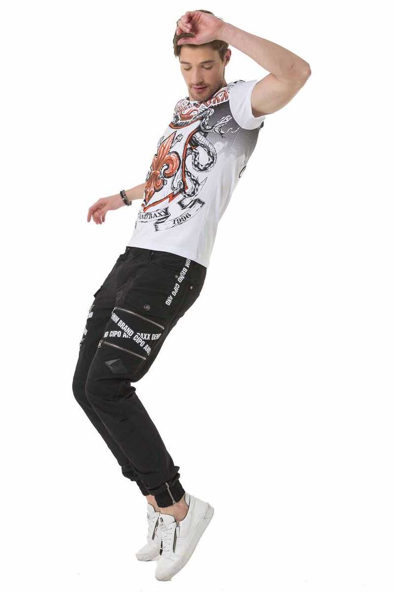 CT691 Men's T-shirt with cool crest prints