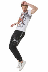 CT691 Men's T-shirt with cool crest prints