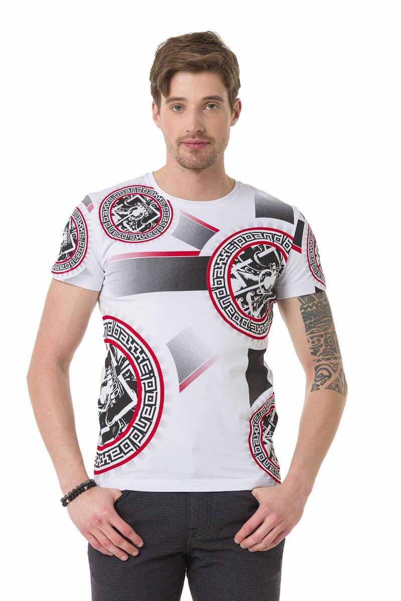 CT692 Men's T-shirt with large front print