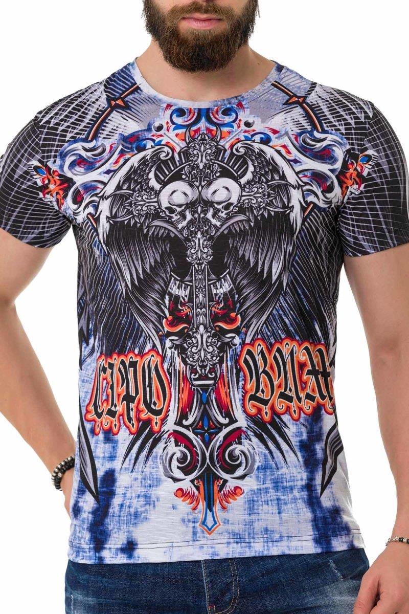 CT710 Men's T-Shirt with patterned laser print