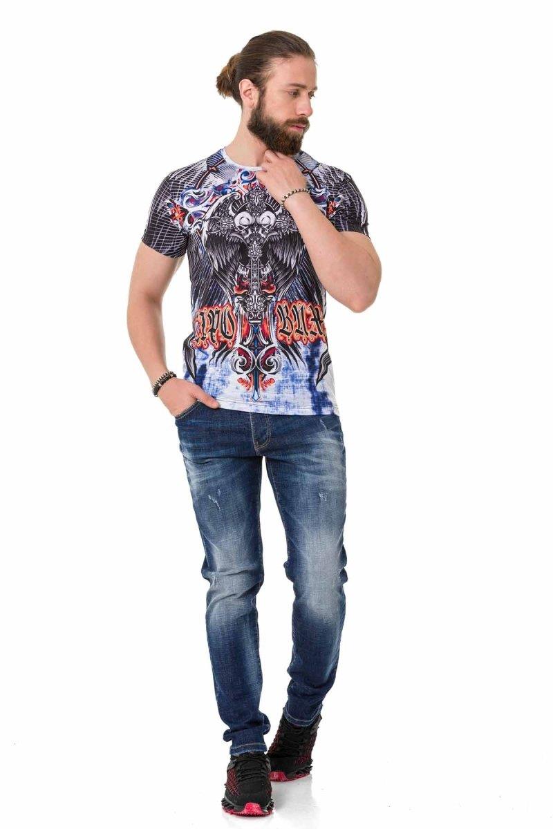 CT710 Men's T-Shirt with patterned laser print