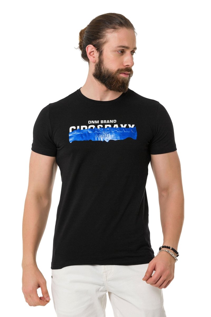 CT711 Men's T-shirt with cool embossed foil print