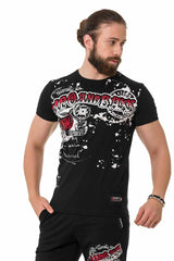 CT713 Men's T-shirt with shiny prints