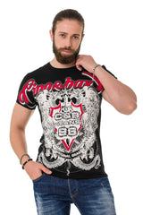 CT716 T-shirt with shadow pattern on the front and back