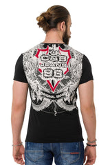 CT716 T-shirt with shadow pattern on the front and back