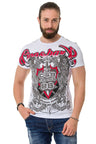 CT716 T-shirt with shadow pattern on the front and back