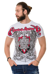 CT716 T-shirt with shadow pattern on the front and back