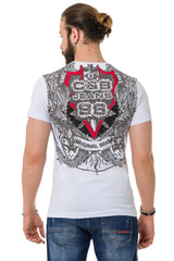 CT716 T-shirt with shadow pattern on the front and back