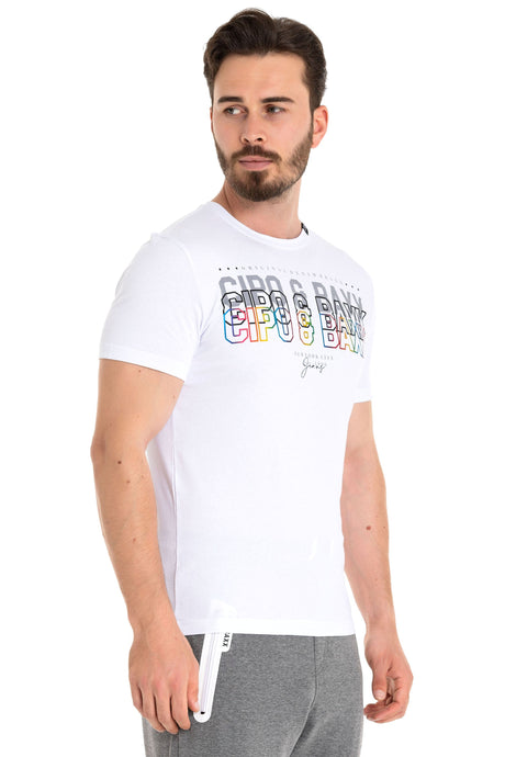 CT717 Men's T-shirt with stylish chest print