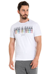 CT717 Men's T-shirt with stylish chest print