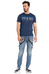 CT717 Men's T-shirt with stylish chest print