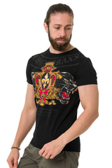 CT718 Men's T-Shirt with Panther Print