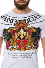 CT718 Men's T-Shirt with Panther Print