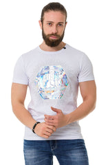CT720 Men's T-shirt with trendy hologram design prints