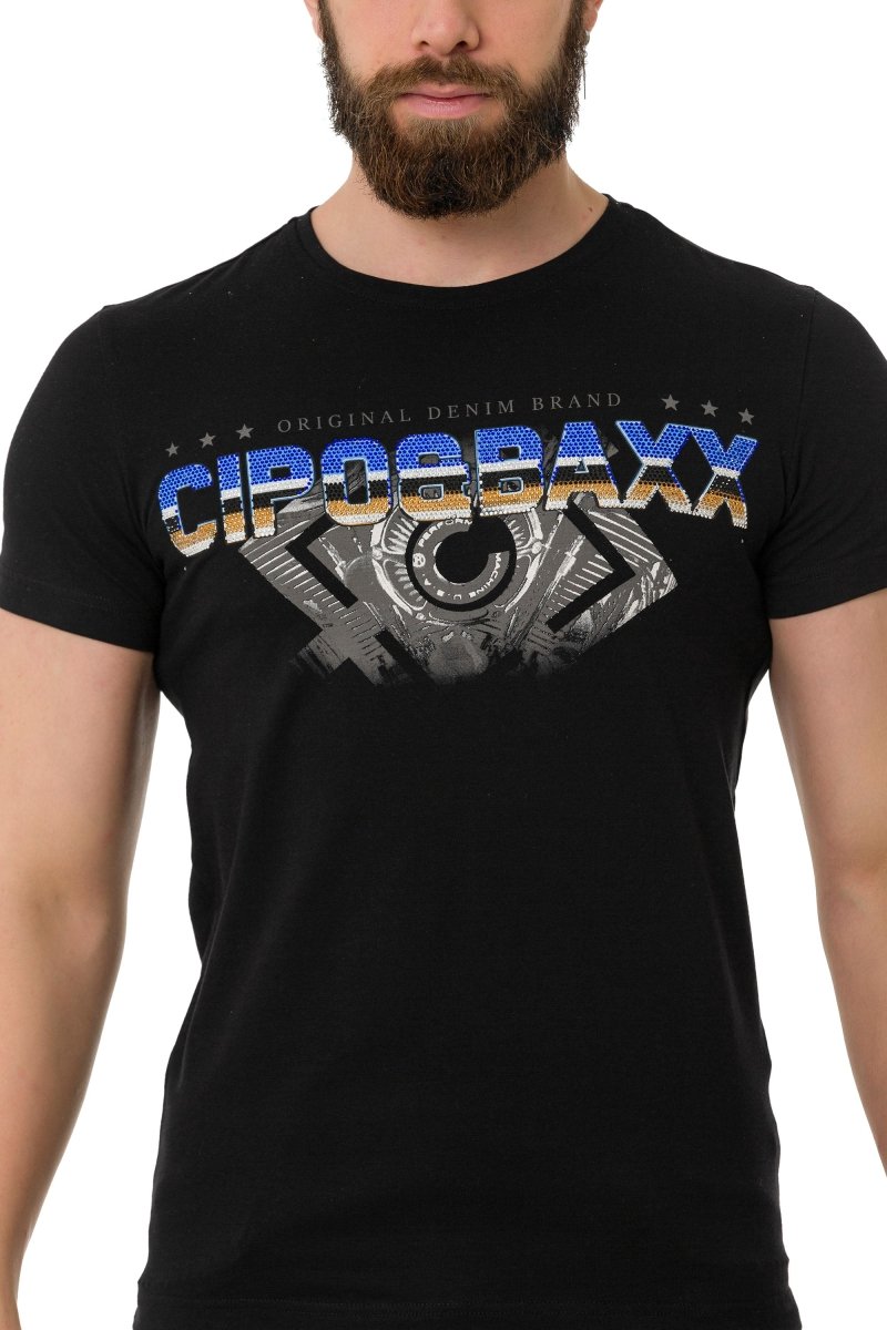 CT721 Men's T-shirt in extravagant look - brand print