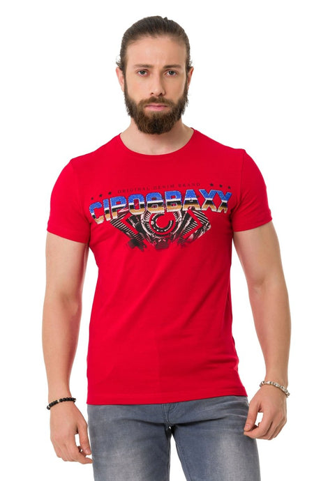 CT721 Men's T-shirt in extravagant look - brand print