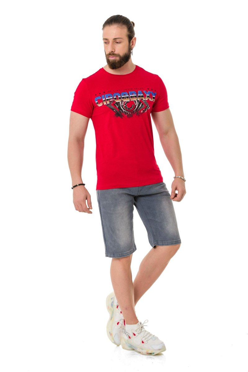 CT721 Men's T-shirt in extravagant look - brand print
