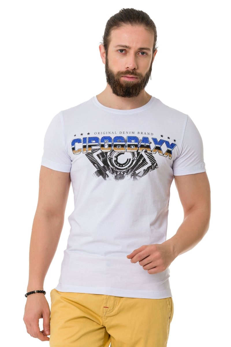 CT721 Men's T-shirt in extravagant look - brand print