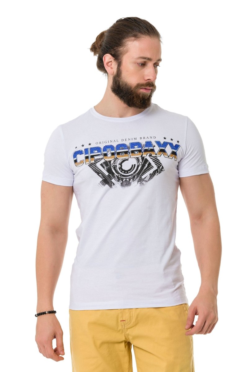 CT721 Men's T-shirt in extravagant look - brand print