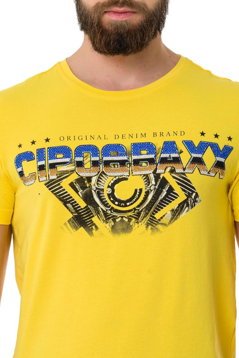 CT721 Men's T-shirt in extravagant look - brand print