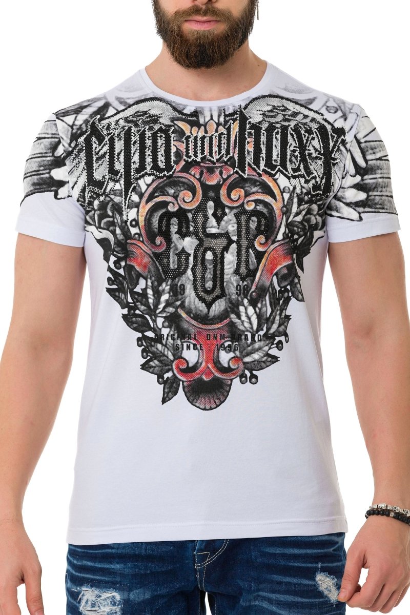 CT728 Men's T-shirt with cool brand print