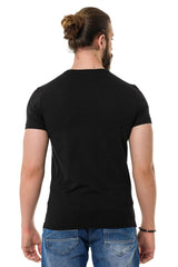 CT729 Men's T-shirt with stylish lion graphic print