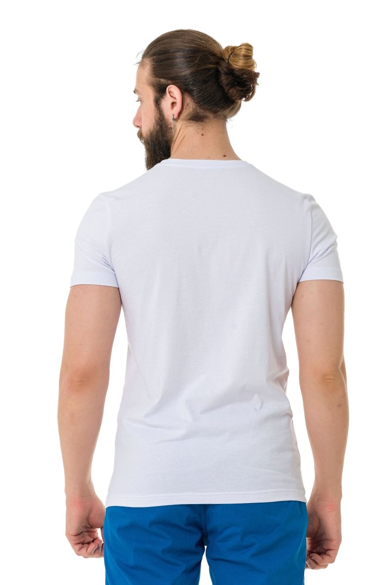 CT730 Men's T-Shirt with stylish flame print brand print