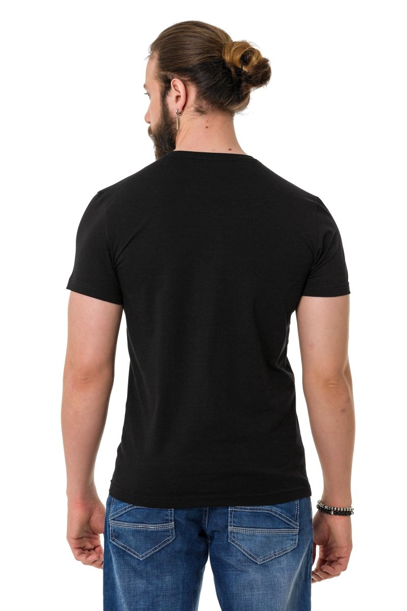 CT730 Men's T-Shirt with stylish flame print brand print