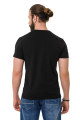 CT730 Men's T-Shirt with stylish flame print brand print