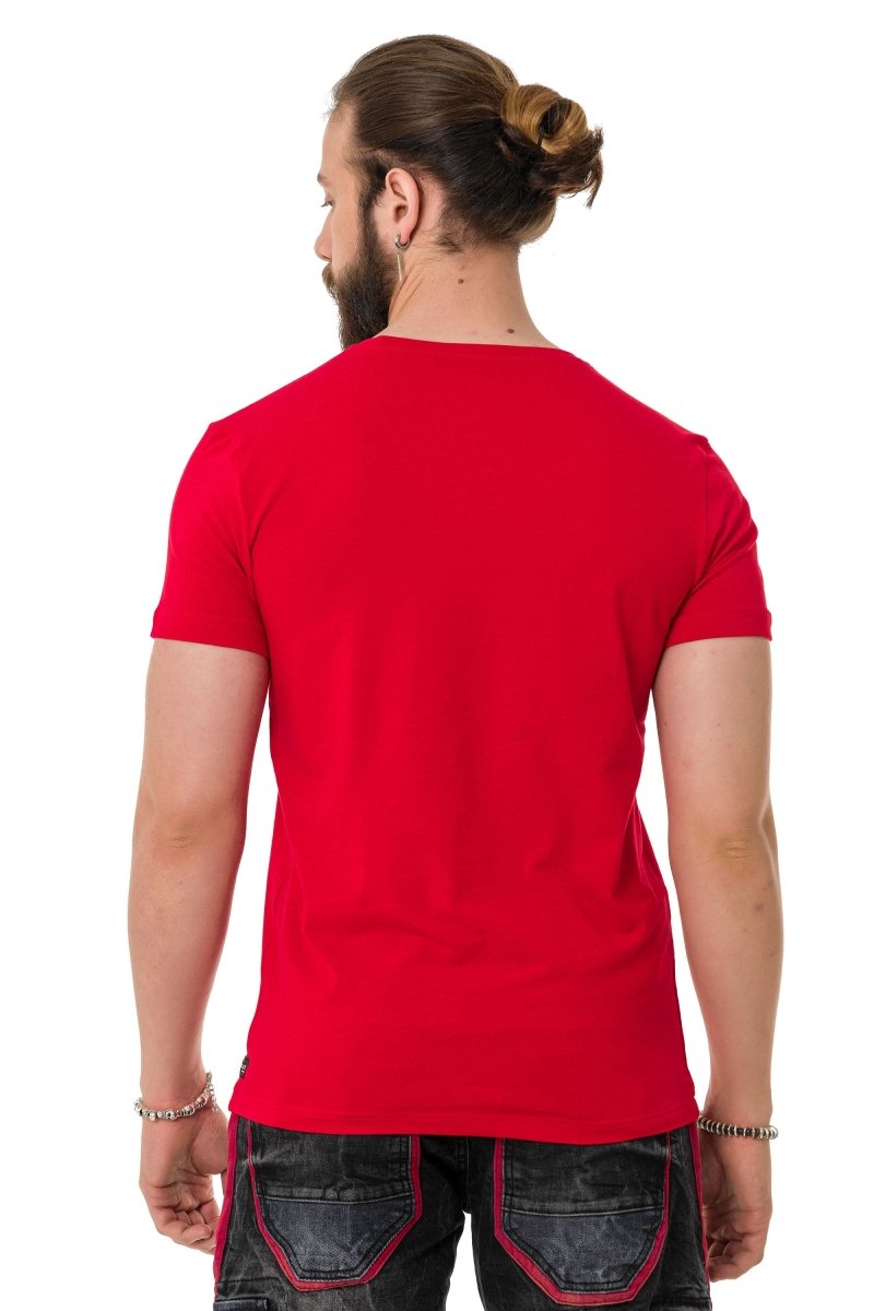 CT734 Men's T-Shirt with Piece Fill Embossing