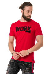 CT734 Men's T-Shirt with Piece Fill Embossing