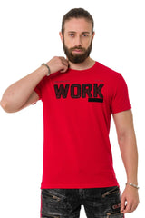 CT734 Men's T-Shirt with Piece Fill Embossing